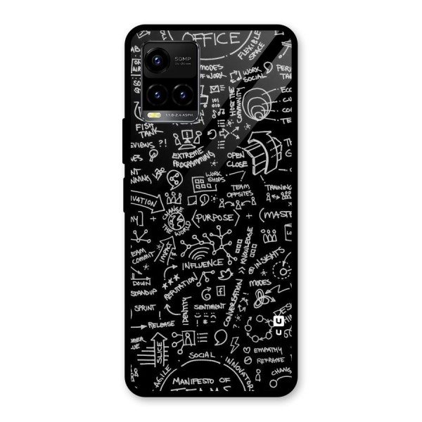 Anatomy Pattern Glass Back Case for Vivo Y21 2021