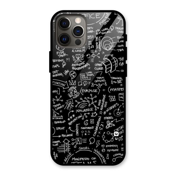 Anatomy Pattern Glass Back Case for iPhone 12 Pro