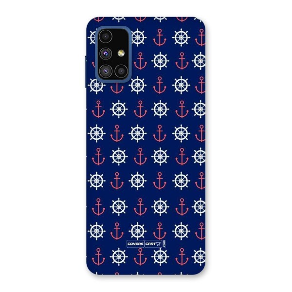 Anchor Pattern Blue Back Case for Galaxy M51