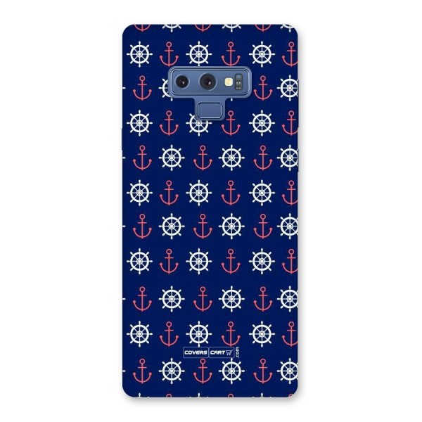 Anchor Pattern Blue Back Case for Galaxy Note 9