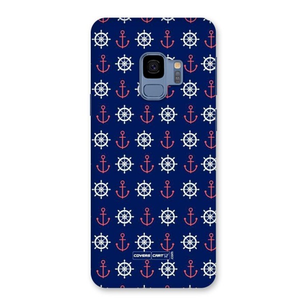 Anchor Pattern Blue Back Case for Galaxy S9