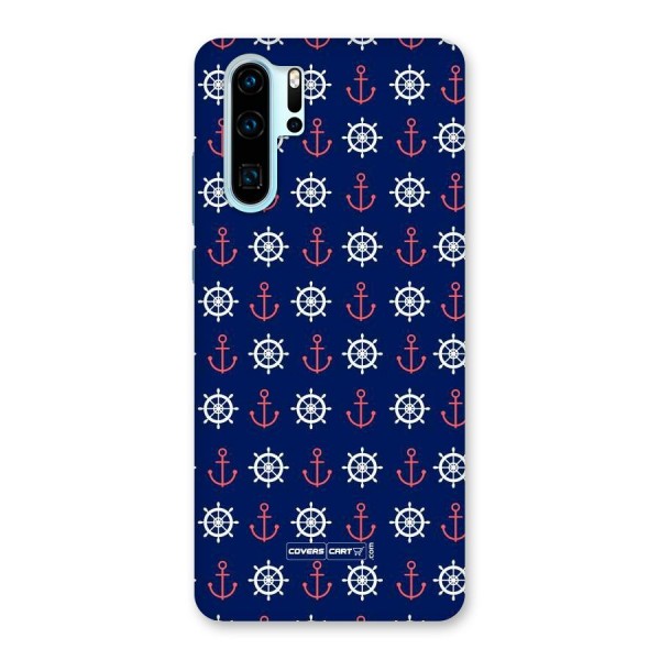 Anchor Pattern Blue Back Case for Huawei P30 Pro