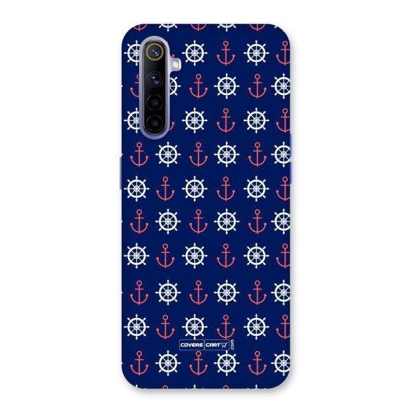 Anchor Pattern Blue Back Case for Realme 6