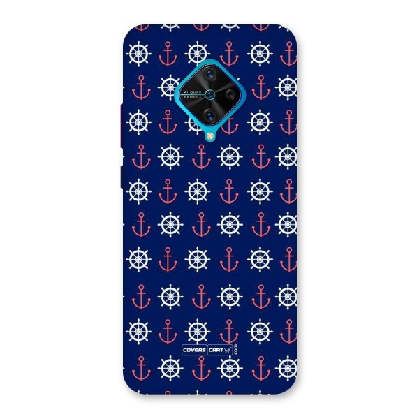 Anchor Pattern Blue Back Case for Vivo S1 Pro