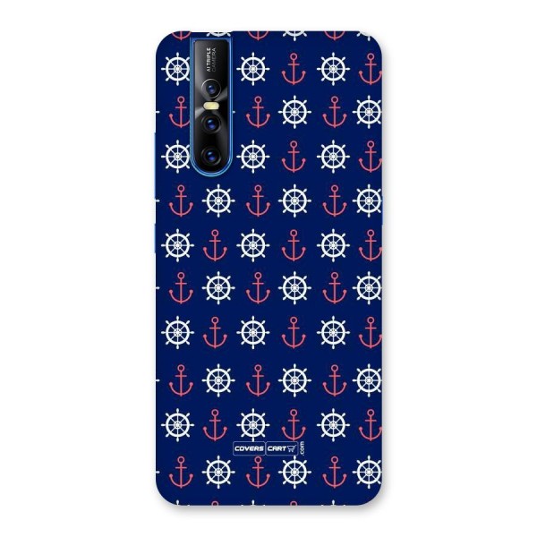 Anchor Pattern Blue Back Case for Vivo V15 Pro