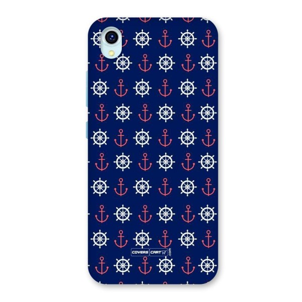 Anchor Pattern Blue Back Case for Vivo Y1s