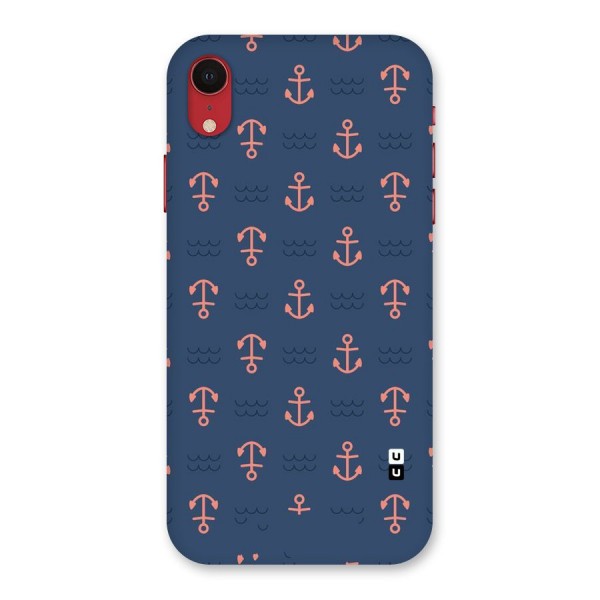 Anchor Sea Blue Back Case for iPhone XR