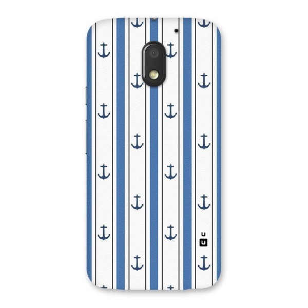 Anchor Stripe Lines Back Case for Moto E3 Power