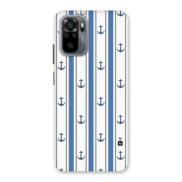 Anchor Stripe Lines Back Case for Redmi Note 10