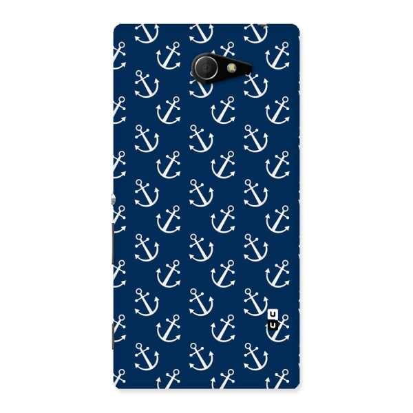 Anchor Zig Pattern Back Case for Sony Xperia M2