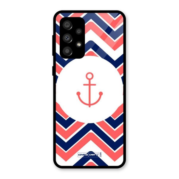 Anchor Zig Zag Glass Back Case for Galaxy A32