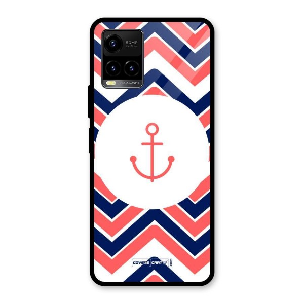 Anchor Zig Zag Glass Back Case for Vivo Y21A