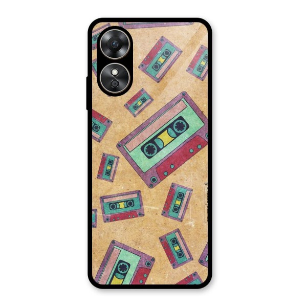 Ancient Cassettes Glass Back Case for Oppo A17