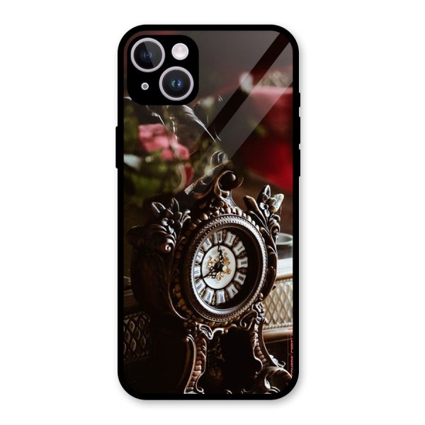 Ancient Clock Glass Back Case for iPhone 14 Plus