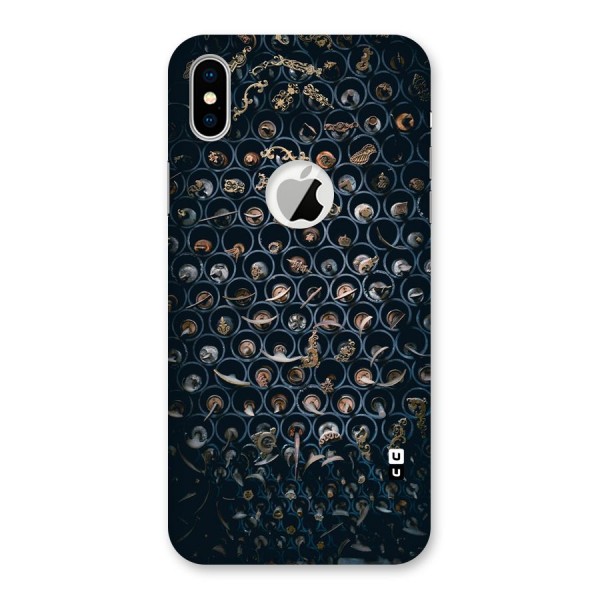 Ancient Wall Circles Back Case for iPhone XS Logo Cut