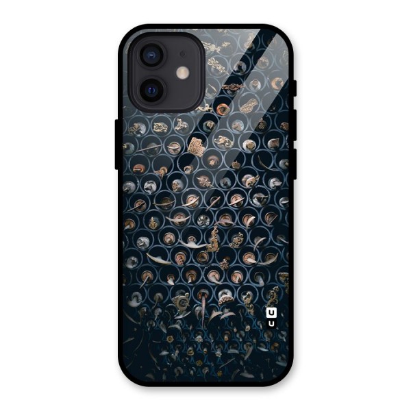 Ancient Wall Circles Glass Back Case for iPhone 12