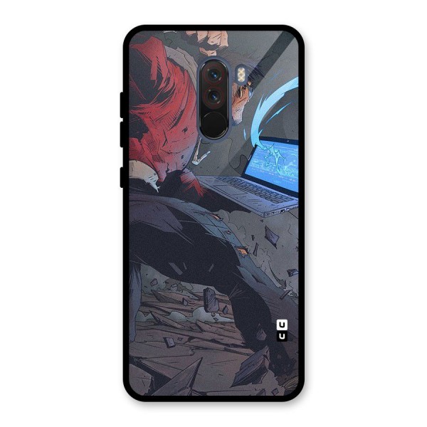 Angry Programmer Glass Back Case for Poco F1