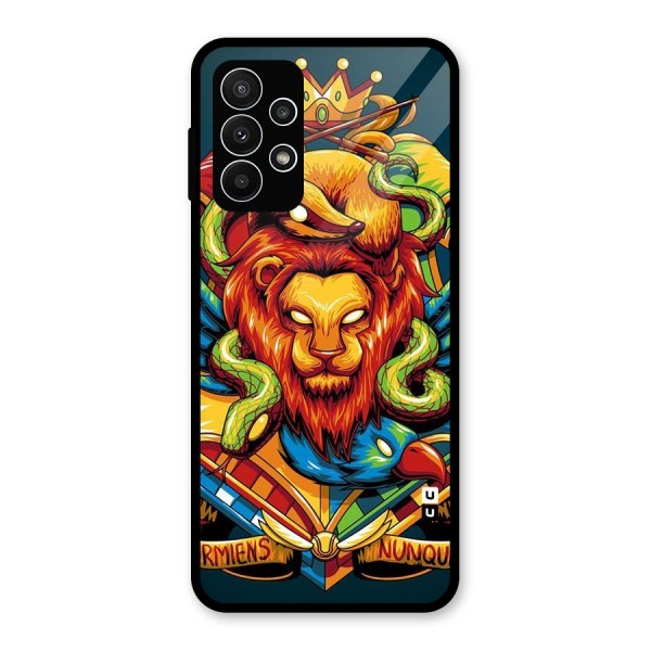 Animal Art Glass Back Case for Galaxy A23