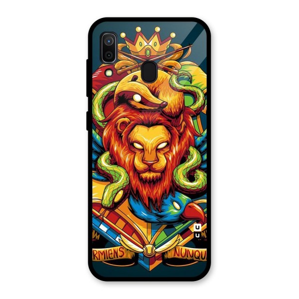 Animal Art Glass Back Case for Galaxy A30