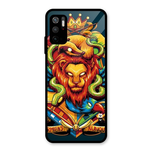 Animal Art Glass Back Case for Poco M3 Pro 5G