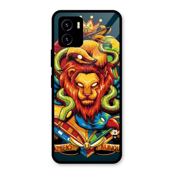 Animal Art Glass Back Case for Vivo Y15s