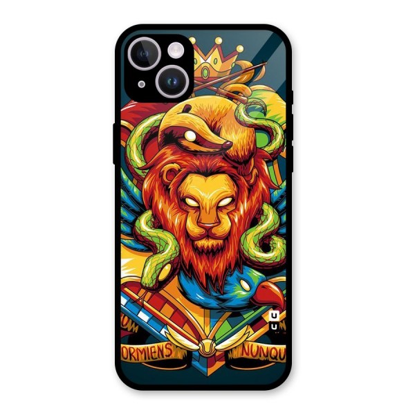 Animal Art Glass Back Case for iPhone 14 Plus