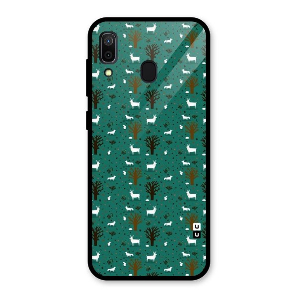 Animal Grass Pattern Glass Back Case for Galaxy A30