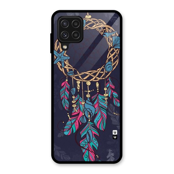 Animated Dream Catcher Glass Back Case for Galaxy A22 4G