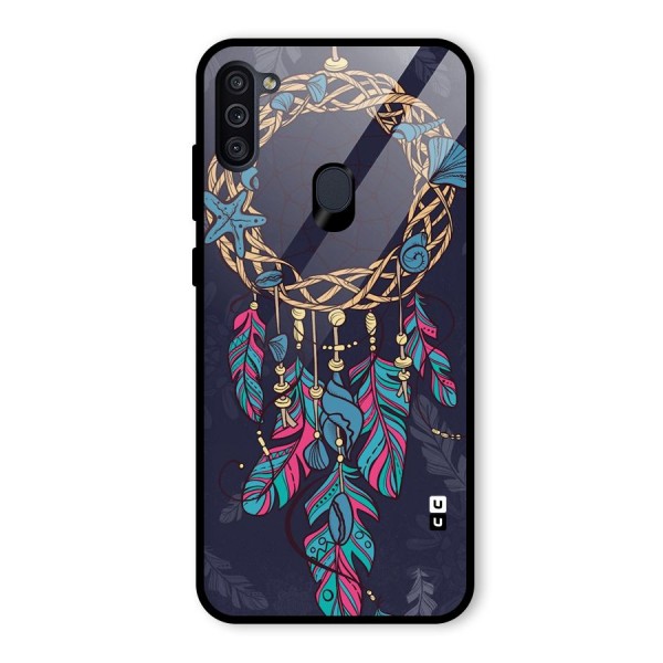 Animated Dream Catcher Glass Back Case for Galaxy M11