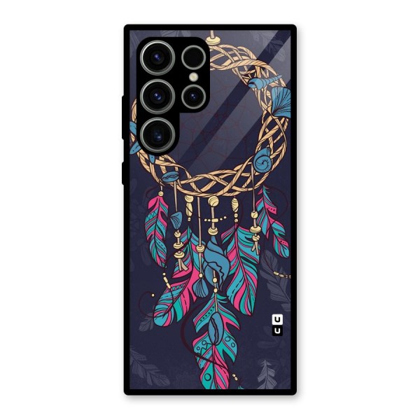 Animated Dream Catcher Glass Back Case for Galaxy S23 Ultra