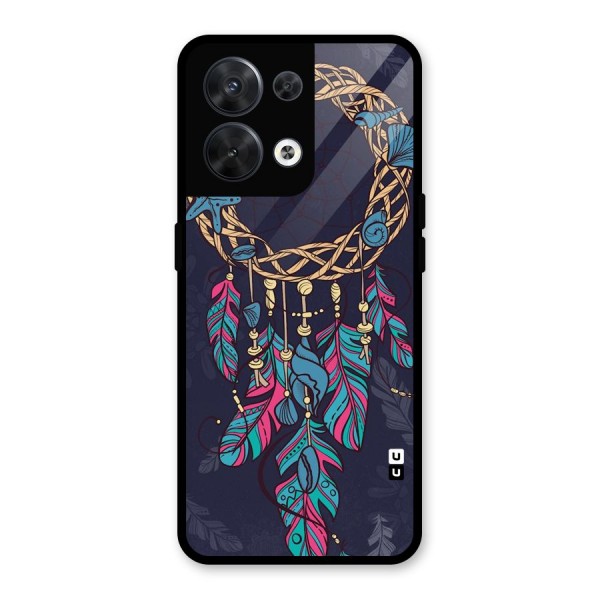 Animated Dream Catcher Glass Back Case for Oppo Reno8 5G