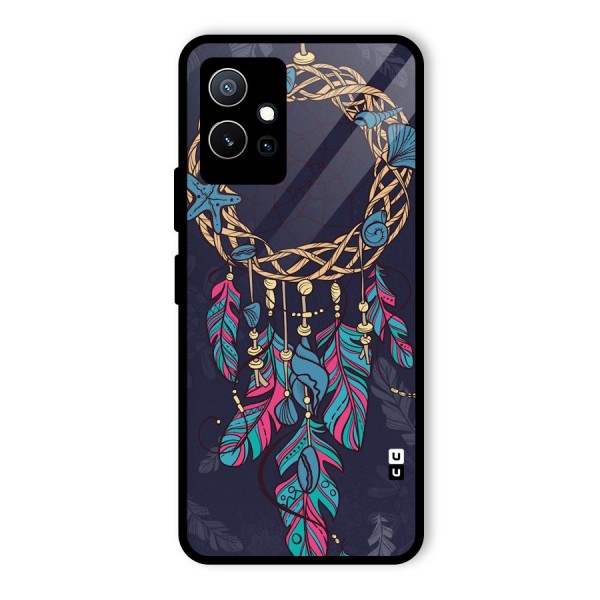 Animated Dream Catcher Glass Back Case for Vivo T1 5G