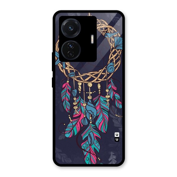 Animated Dream Catcher Glass Back Case for Vivo T1 Pro