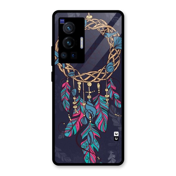 Animated Dream Catcher Glass Back Case for Vivo X70 Pro