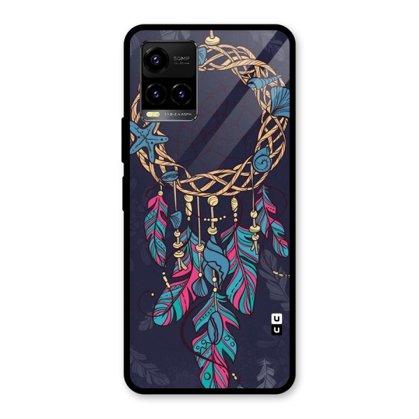 Animated Dream Catcher Glass Back Case for Vivo Y21T