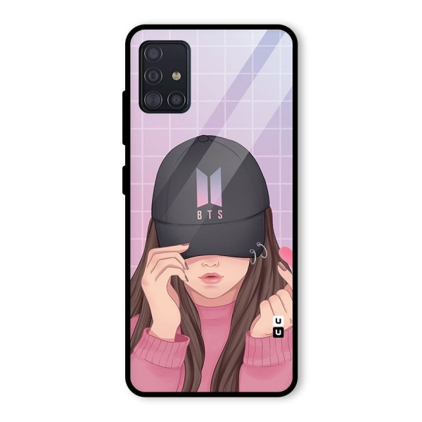 Anime Beautiful BTS Girl Glass Back Case for Galaxy A51