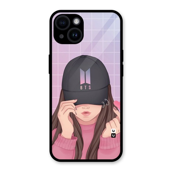 Anime Beautiful BTS Girl Glass Back Case for iPhone 14