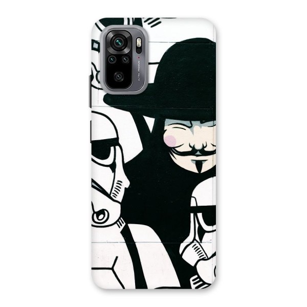 Anonymous Hat Back Case for Redmi Note 10