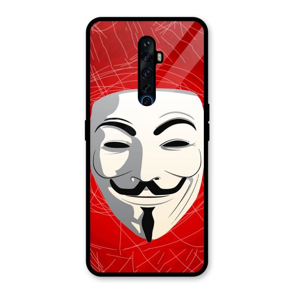 Anonymous Mask Abstract Glass Back Case for Oppo Reno2 Z