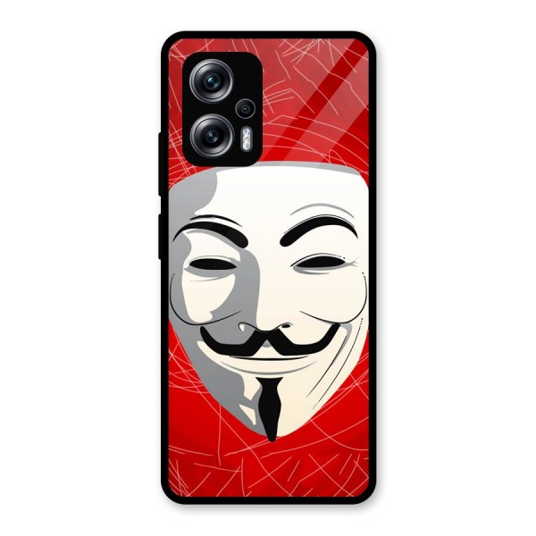 Anonymous Mask Abstract  Glass Back Case for Redmi K50i