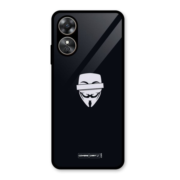 Anonymous Mask Glass Back Case for Oppo A17