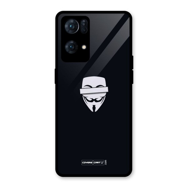 Anonymous Mask Glass Back Case for Oppo Reno7 Pro 5G