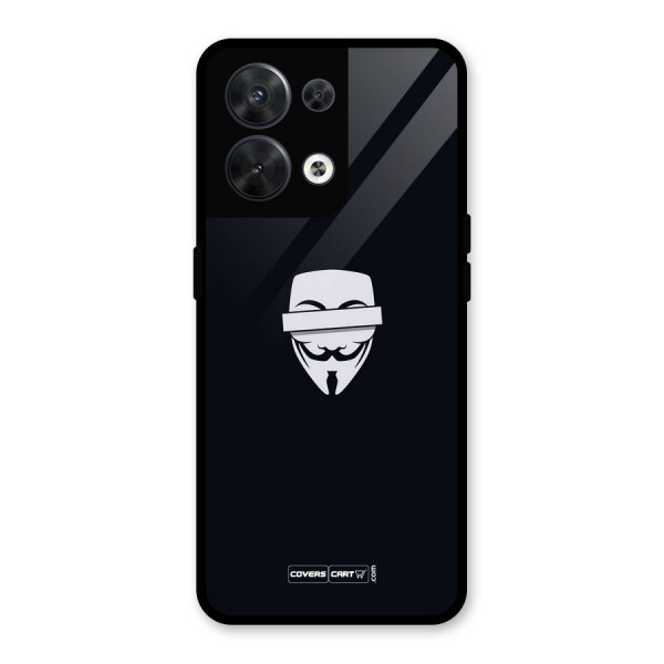 Anonymous Mask Glass Back Case for Oppo Reno8 5G