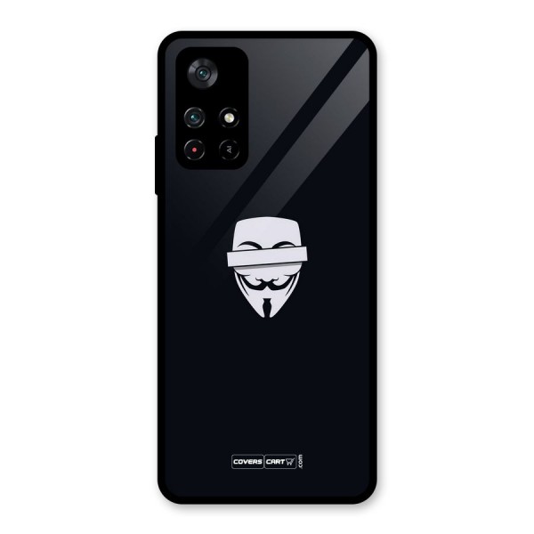 Anonymous Mask Glass Back Case for Poco M4 Pro 5G