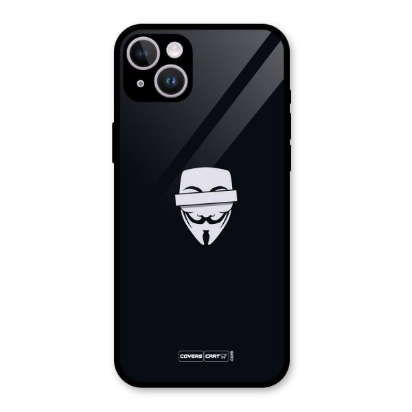 Anonymous Mask Glass Back Case for iPhone 14 Plus