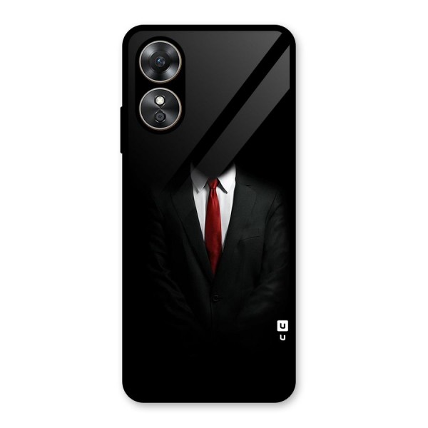 Anonymous Suit Glass Back Case for Oppo A17