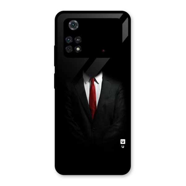 Anonymous Suit Glass Back Case for Poco M4 Pro 4G