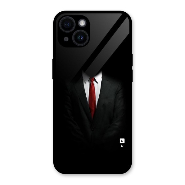 Anonymous Suit Glass Back Case for iPhone 14