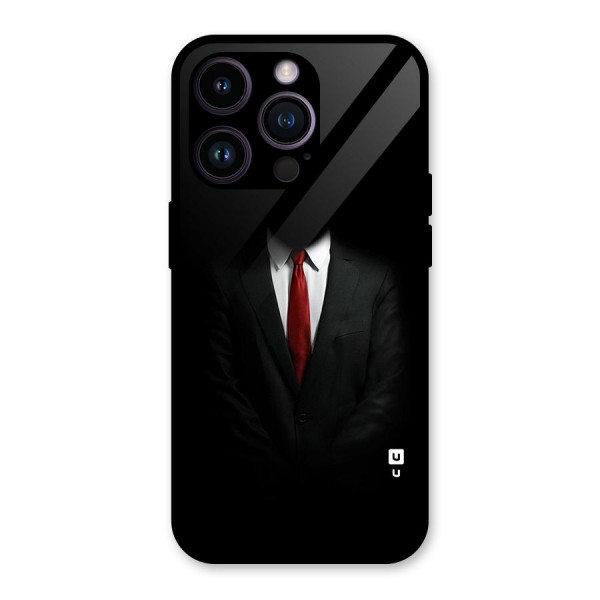 Anonymous Suit Glass Back Case for iPhone 14 Pro
