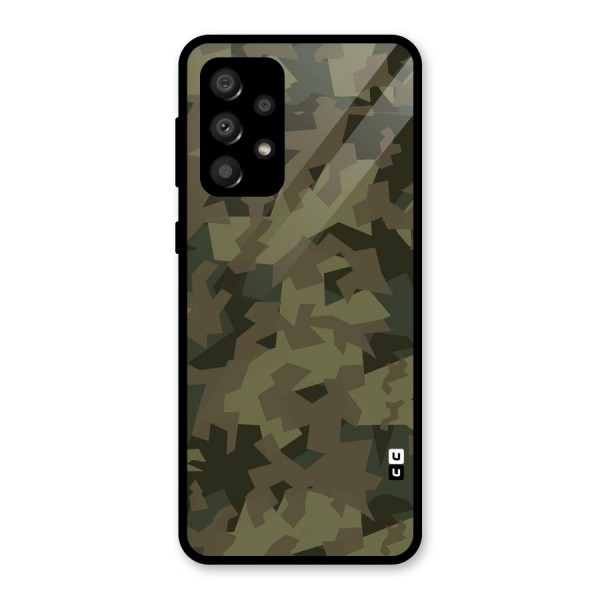 Army Abstract Glass Back Case for Galaxy A32